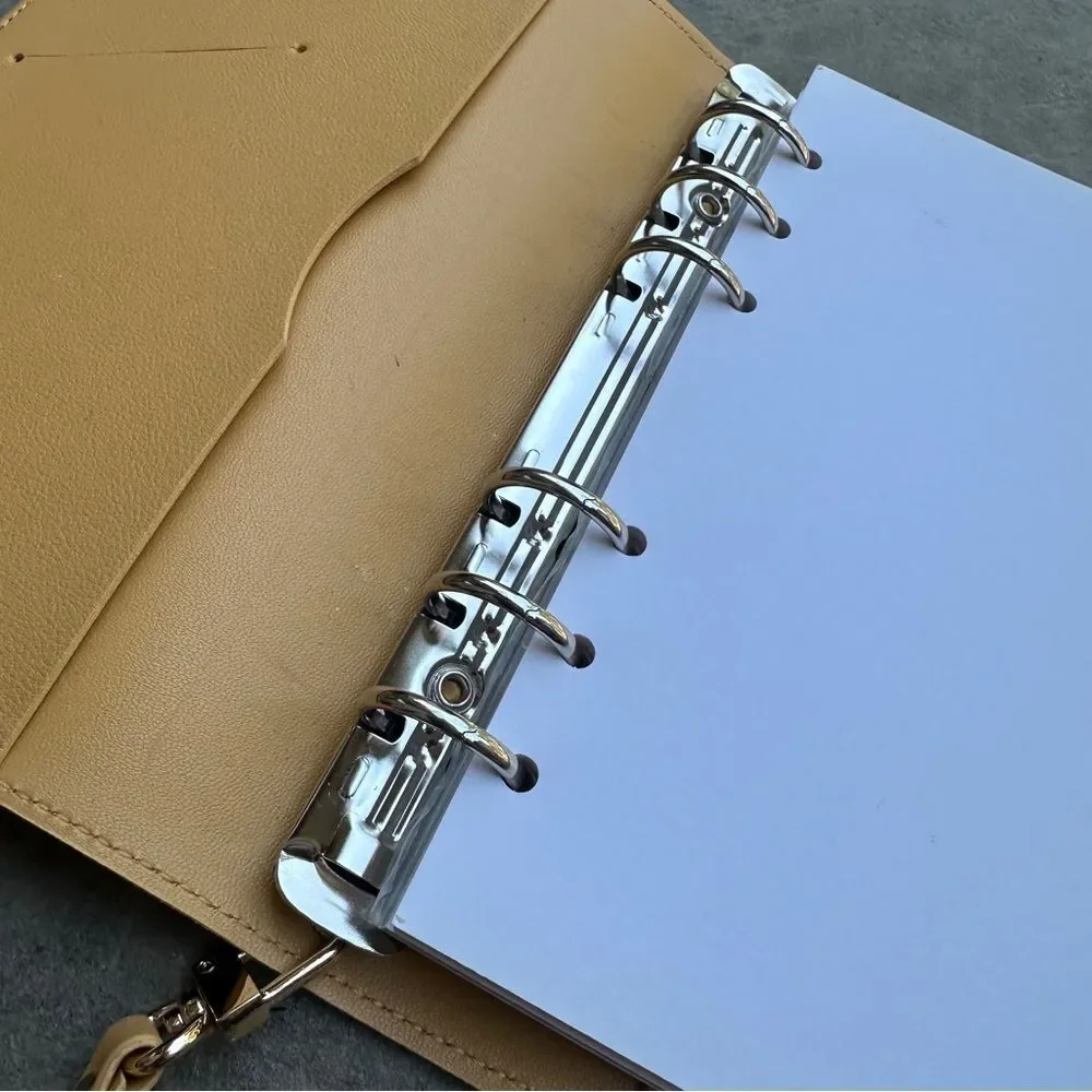 Peptic | 6x 8 6 ring binder Mustard Yellow Wristlet notebook